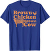 Funny Brown Chicken Brown Cow T-shirt 1970s Music Bow Chicka Wow Wow Joke Brown Chicken Brown Cow T-Shirt - Royal Blue