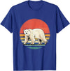 Wowsome! Vintage Polar Bear Tshirt Retro Arctic Animal Bear Lover T-Shirt - Royal Blue