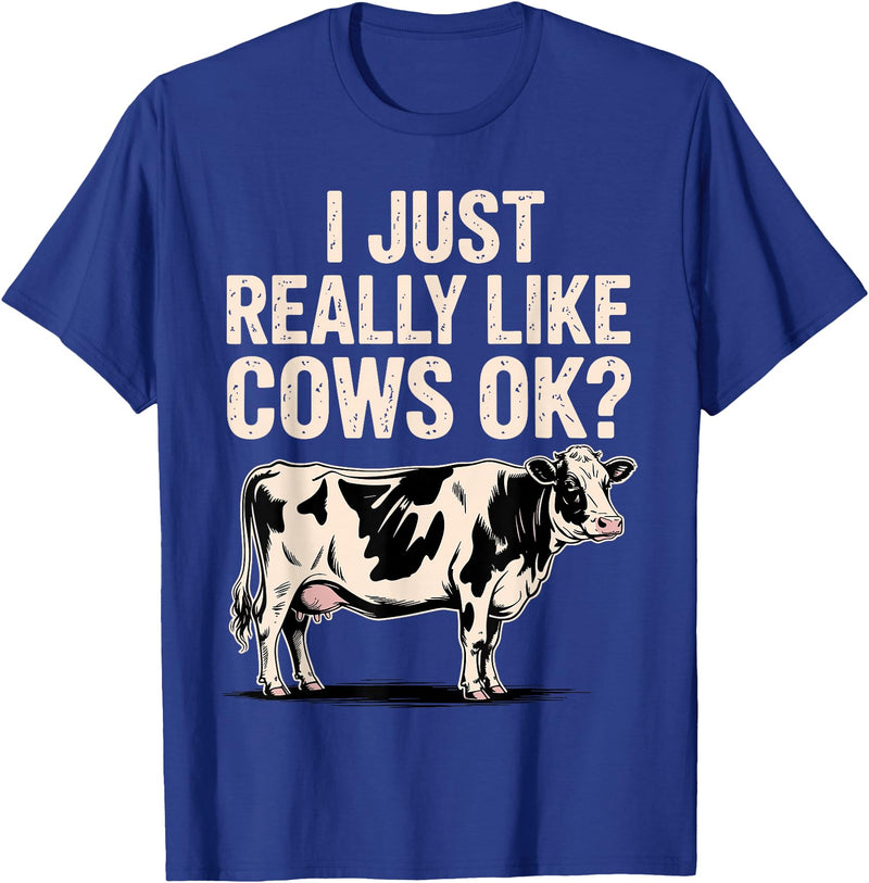 Cow Gift Cow Lover Accessories Cattle Farmer Stuff Funny Cow Design for Men Women Kids Dairy Cattle Cow Lovers T-Shirt -