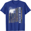 Bear Hunter & Bear Hunting Ideas Bear Hunter American Flag Bear Hunting Lover T-Shirt - Royal Blue
