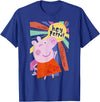 Peppa Pig Hey Peppa Colorful Sunshine Striking Pose Portrait T-Shirt - Royal Blue