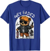 Black Barbershop African American Barber Designs Get Faded Hip Hop Teddy Bear Barber Streetwear Fade Haircut T-Shirt - Royal Blue