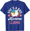 LLama Squad Shirts and Gifts Vintage Momma Llama Mom Farm Animal Llama Lover T-Shirt - Royal Blue