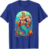 Gay Pride Merman Bear Muscle Daddy Hunk Mermaid LGBTQ Transgender Gay Muscle Dad Bear Mermaid Gay Merman T-Shirt - Royal Blue