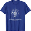 Retro Faith Based Lion Cross Father Day tee Fatherhood is Kingdom Work Retro Faith Based Lion Cross T-Shirt - Royal Blue