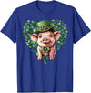 Irish Pig Lover St. Paddy’s Day Funny St. Patrick’s Day Pig Lucky Shamrock Irish Farm T-Shirt - Royal Blue