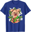 Weed Lover Gifts Funny Pot Smoker Gifts Pig Lover Pig Smoking Joint Holding Weed Bong Pig Marijuana T-Shirt - Royal Blue