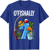 Fishing Theme Birthday Gifts O'fishally 7 Years Old 7th Birthday Fishing T-Shirt - Royal Blue