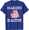 Funny Bacon Tee Gifts for Men Women Funny Pigs Making Bacon Tee Cute Pork Breakfast Tee Women T-Shirt - Royal Blue