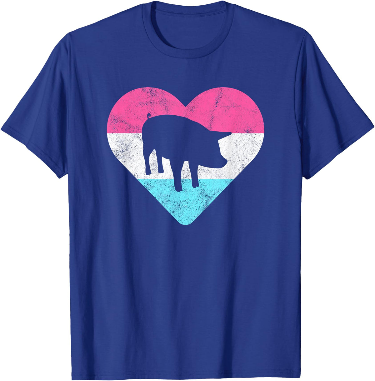 Retro Vintage Animal and Pet Gifts Retro Vintage Pig Gift for Women or Girls T-Shirt - Royal Blue