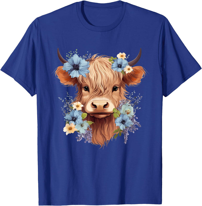 Western Shirts for Girls Men, Highland Cow Gifts Cow, Scottish Highland Cow, Western Wear, Highland Cow T-Shirt, Small,