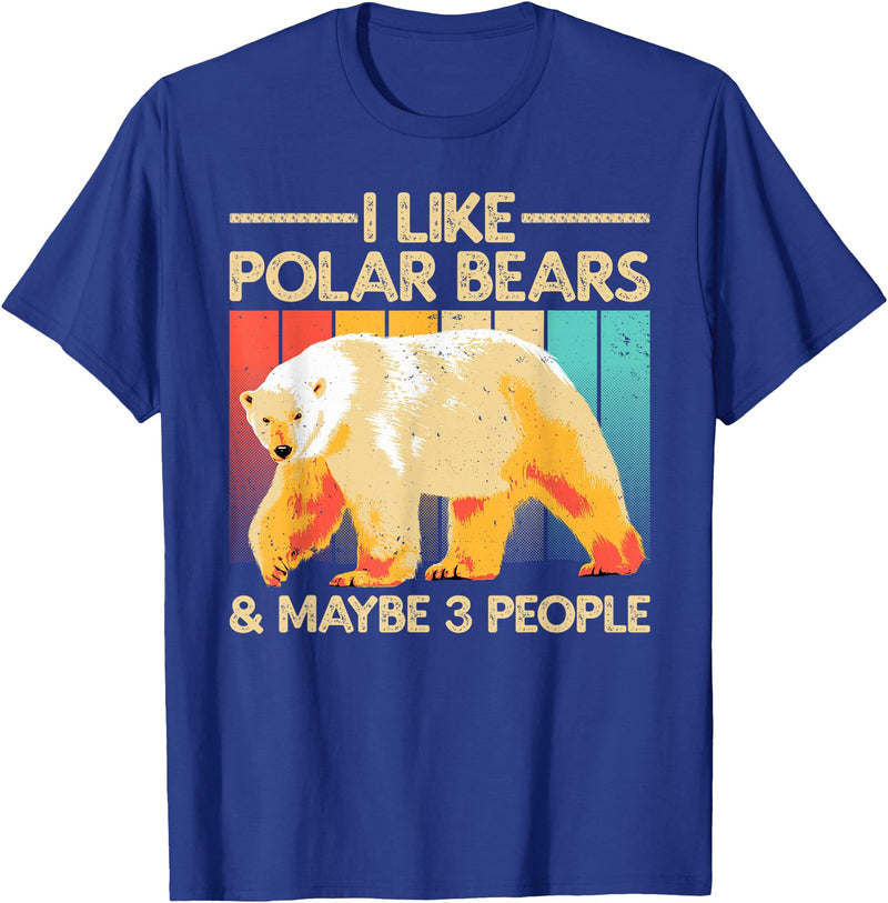 Polar Bear Gift Polar Bear Accessories & Stuff Cute Polar Bear Design For Men Women Kids Polar Bear Lover T-Shirt - Royal Blue