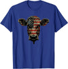 4th Of July Cow Farm Outfits For Men Cow Farm Patriotic Farmer 4th Of July USA American Flag T-Shirt - Royal Blue