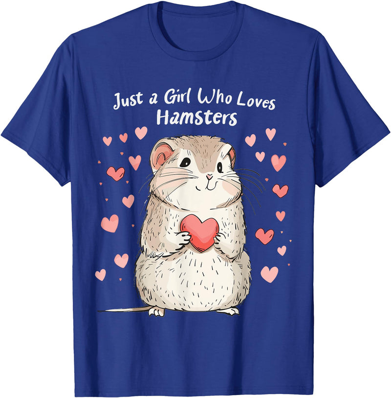 Cute Hamster Lovers Gift This Girl Loves Her Hamster T-Shirt - Royal Blue