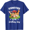 Vintage Retro Birthday Godmother Of The Birthday Boy Party Cow Farm 1St Birthday T-Shirt - Royal Blue
