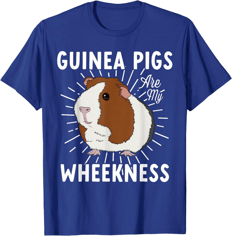 Guinea Pig Lover Co Funny Guinea Pig Lover Guinea Pigs Are My Wheekness Cute T-Shirt - Royal Blue