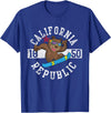 California Gift Kids Boys Girls Men Women Mom Dad California Republic Bear Snowboarder Snowboarding Snowboard T-Shirt - Royal Blue
