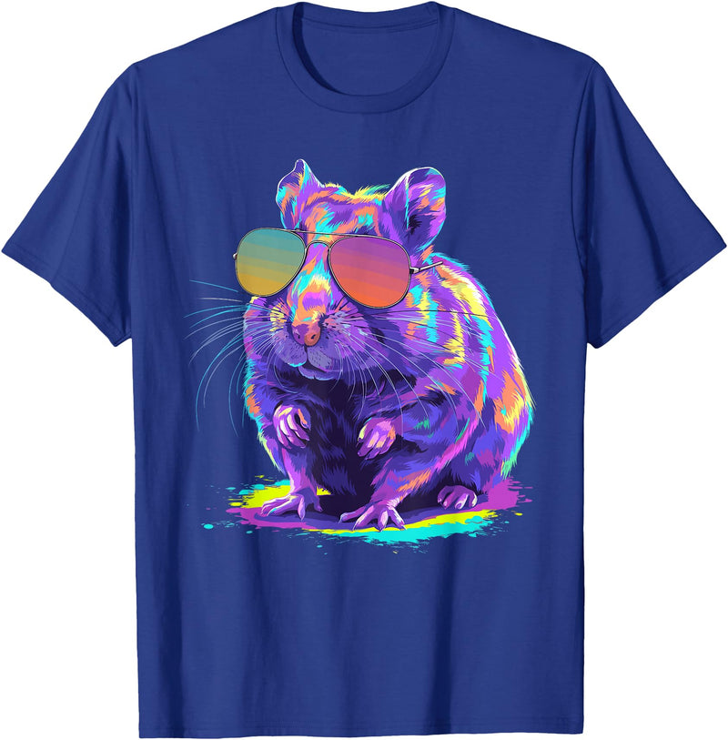 Cute Hamster Art for Men Women Kids Syrian Hamster Lover T-Shirt - Royal Blue