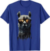 Funny Llama Lover Graphics Funny Alpaca Llama with Sunglasses Animal Graphic T-Shirt - Royal Blue