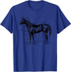 Big Texas Anatomy of a Horse T-shirt T-Shirt - Royal Blue