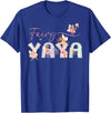 Fairy Fairytale Birthday Girl Floral Matching Fairy Yaya Magical Floral Birthday Girl Fairytale Family T-Shirt - Royal Blue