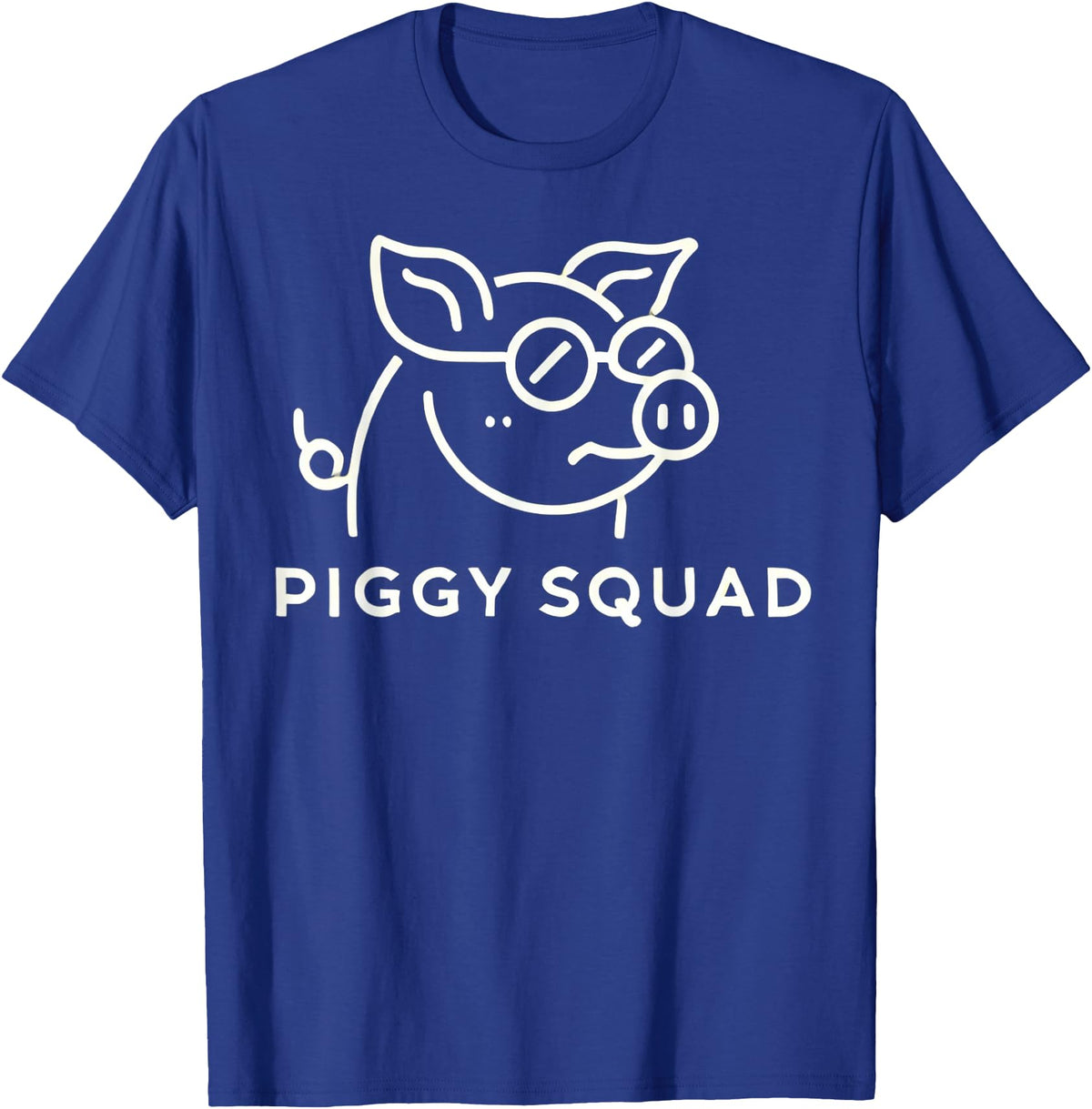 Pig Farm Style Gifts BY TEERA Piggy Squad Cute Pig Design for Animal Lovers T-Shirt - Royal Blue