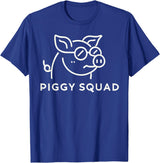 Pig Farm Style Gifts BY TEERA Piggy Squad Cute Pig Design for Animal Lovers T-Shirt - Royal Blue