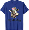 Funny Cow Design Cow Hay Girl Hay T-Shirt Funny Cow Lovers Heifer Gifts Tee T-Shirt - Royal Blue