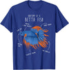 Cool Dog Gifts Betta Fish Siamese Fighting Fish Anatomy, Funny Aquarium Pet T-Shirt - Royal Blue