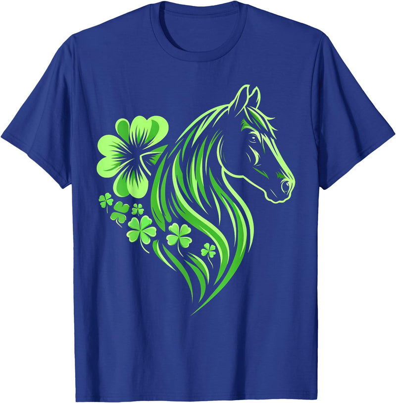 St Patricks Day Horse Lover Horse Lover St Patrick's Day T-Shirt - Royal Blue