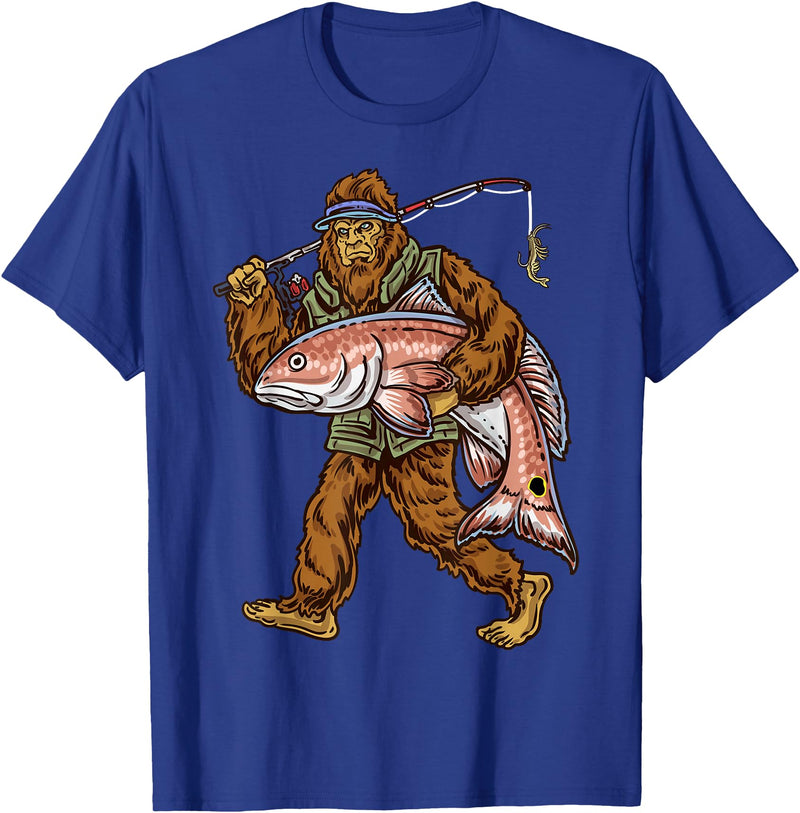 Northern Outdoors Redfish Collection Redfish Fishing Hunting Bigfoot Fishermen T-Shirt - Royal Blue