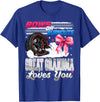 Burnouts Or Bows Gender Reveal Family Burnouts or Bows Great Grandma Loves You Gender Reveal Party T-Shirt - Royal Blue