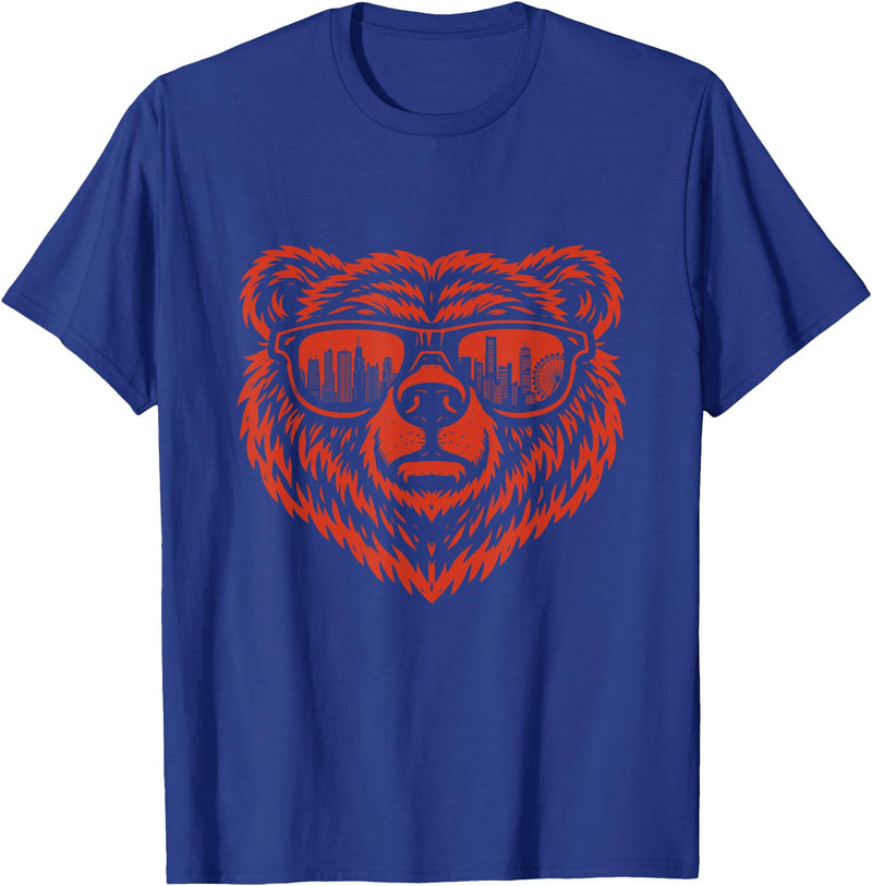Bear Lover Merch Bear Sunglasses - Bear Lover T-Shirt - Royal Blue