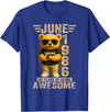 June 1986 40th Birthday Gifts for Men Women 40 Year Old June 1986 Teddy Bear 40th Birthday Men Women T-Shirt - Royal Blue