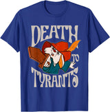 Death to Tyrants Retro Rabbit Meme T-Shirt in Royal Blue