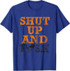Green Cow Land Shut Up And Fish Distressed apparel T-Shirt - Royal Blue