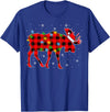 Buffalo Plaid Moose Christmas Gifts Moose Xmas Lighting Buffalo Plaid Moose Christmas Pajama T-Shirt - Royal Blue