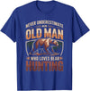 Bear Lover Gifts Never Underestimate an Old Man Who Loves Bear Hunting T-Shirt - Royal Blue