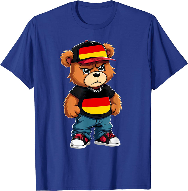 German Teddy Bear Breakdance Rapper German Flag Teddy Bear Germany Hip Hop T-Shirt - Royal Blue
