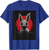Bunny Anime Goth Scary Men Women Creepy Gothic Anime Rabbit T-Shirt in Royal Blue