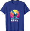 Chinese Year of Rabbit 1987 Birthday Zodiac Retrowave Retro T-Shirt in Royal Blue