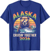 Alaska Cruise Crew Retro Travel Designs 2026 Alaska Cruise 2026 Bear Vacation Matching Group T-Shirt - Royal Blue