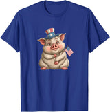 USA Pig Outfit Awesome US Pig T-Shirt - Royal Blue