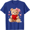 Cute Crochet Valentine Love Art Studio Be My Valentine Cute Crochet Yarn Teddy Bear Love T-Shirt - Royal Blue