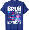 Llama Lover Gift Co. Bruh Its My Birthday Llama Pinata T-Shirt - Royal Blue