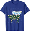 Vintage Animals Designs Vintage Cow T-Shirt - Royal Blue