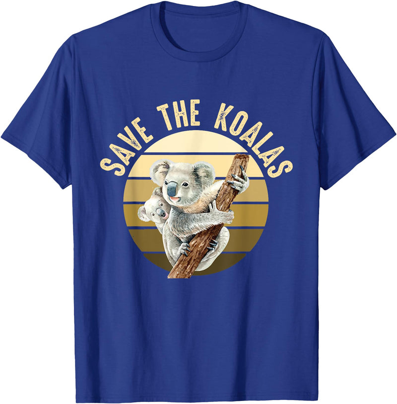 Save the wildlife of Australia Save the Koalas Koala Koala Bear Australia Rescue Protect T-Shirt - Royal Blue