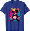 Magical and Funny Bear lover Gifts Colorful Teddy Bear with Sunglasses T-Shirt - Royal Blue