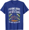 Angler Humor Co. Fishing Rods are Like Potato Chips Funny Dad Fisherman T-Shirt - Royal Blue