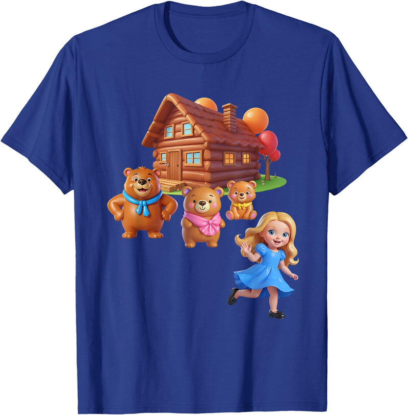 Storybook & Fairytale World Book Day Costumes Goldilocks and the Three Bears Costume for Women, Men, Kids T-Shirt - Royal Blue